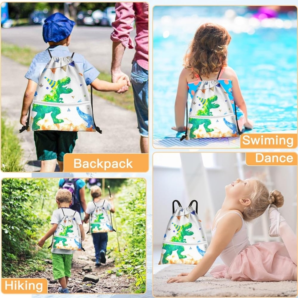 Dinosaur Drawstring Backpack - Picture 6 of 9
